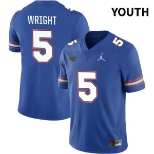 Youth Florida Gators #5 Nay'Quan Wright NCAA Jordan Brand Royal NIL 2022 Authentic Stitched College Football Jersey BDT0862GY
